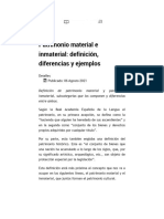 Patrimonio Material e Inmaterial - Definición, Diferencias y Ejemplos