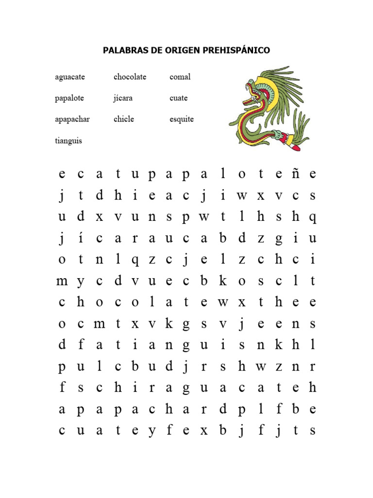 Palabras de Origen Prehispánico | PDF