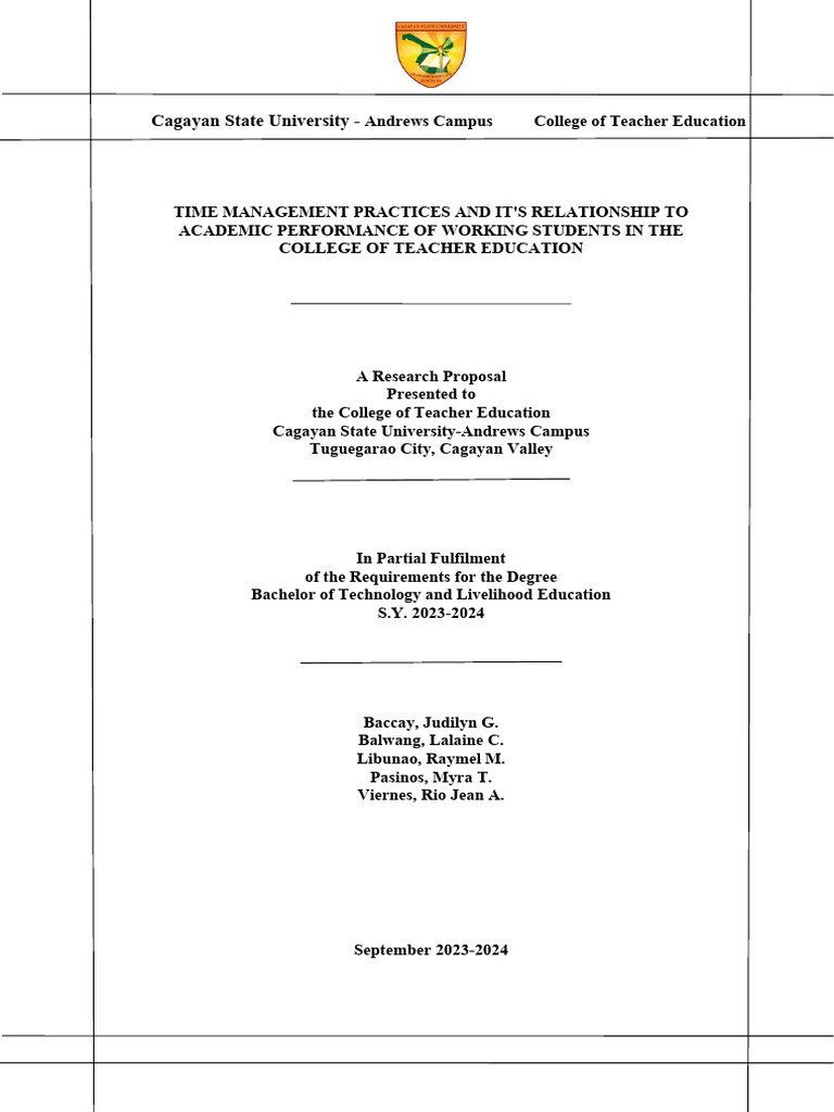 Time Management and Academic Success | PDF | Cognition