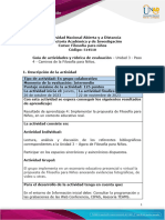 Guia de Actividades y Rúbrica de Evaluación - Unidad 3 - Paso 4 - Caminos de La Filosofía para Niños