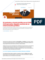 El Contrato y El Acto Jurídico en El Código Civil Peruano. Repaso Sucinto de Su Interconexión Jurídica - LP