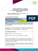 Guía de Actividades y Rúbrica de Evaluación - Unidad 1 - Fase 2 - Identificación de Problemáticas