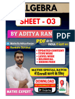 Algebra Sheet 03 PDF 1
