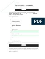 Avaliação On-Line 2 (AOL 2) - Questionário