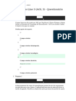 Avaliação On-Line 3 (AOL 3) - Questionário