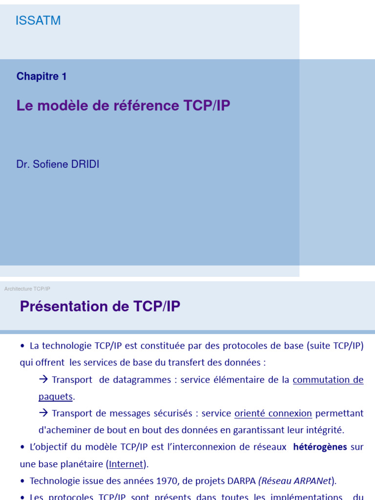 Modèle de référence TCP/IP expliqué | PDF | Suite des protocoles ...