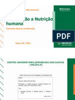 Introdução a Nutrição Humana - Conceitos Básicos Em Nutrição
