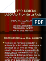 Unidad XVI - Proceso Judicial Laboral - 2da Parte - 2020