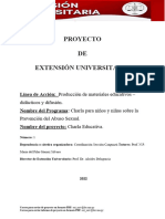 Formulario para Proyecto de Extensión