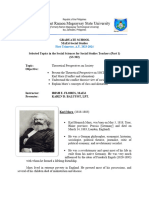 SS302 WRITTEN REPORT Theoretical Perspectives On Society KARL MARX