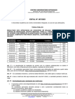 EDITAL Nº. 067/2023: Centro Universitário Integrado