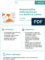 Organizações Internacionais e A América Latina: 9º ANO Aula 12 - 4º Bimestre