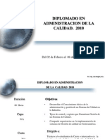 Programa Diplomado en Admin is Trac Ion de La Calidad 2010