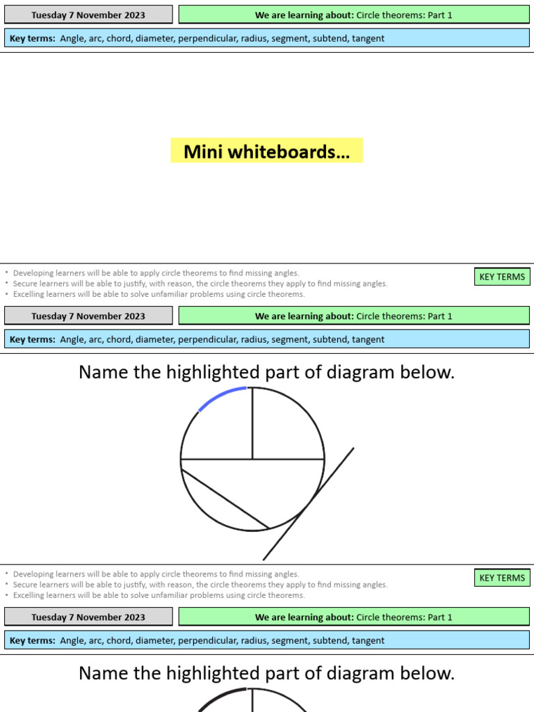 9 8 1a Circle Theorems Part 1 Tes Download Free Pdf Circle
