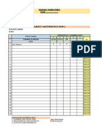 Contoh Borang Transit Form Math Year 1