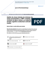 Latent Class Analysis of Post Traumatic Stress Symptoms and Complex PTSD in Child Victims of Sexual Abuse and Their Response To Trauma Focused Es