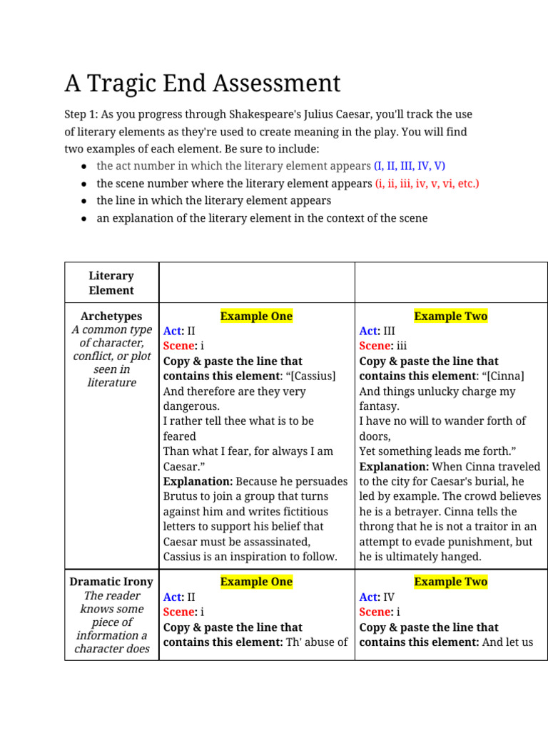 a-tragic-end-assessment-pdf-julius-caesar