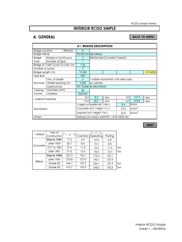 RCDG Simple Interior Bridge Analysis | PDF | Strength Of Materials ...