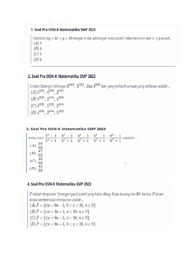 Soal osn mat smp pdf