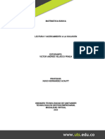 Actividad #3 Lectura y Acercamiento A La Solución - Matemática Básica..