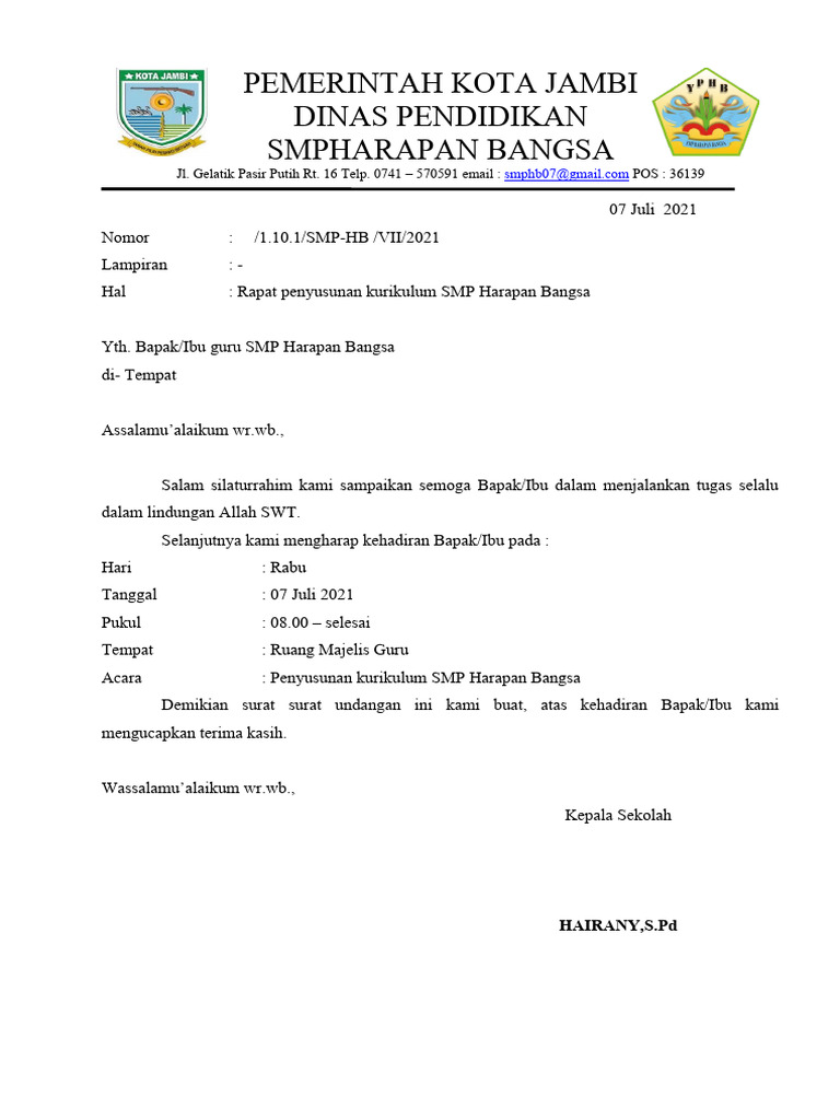 Berita Acara, UNDANGAN, DAFTAR HADIR Kop | PDF