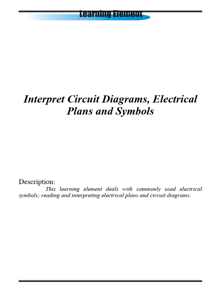 Interpret Electrical Plans and Symbols | PDF | Electrical Wiring ...
