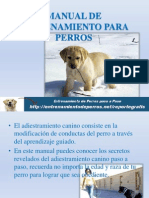 Manual de Entrenamiento Para Perros 