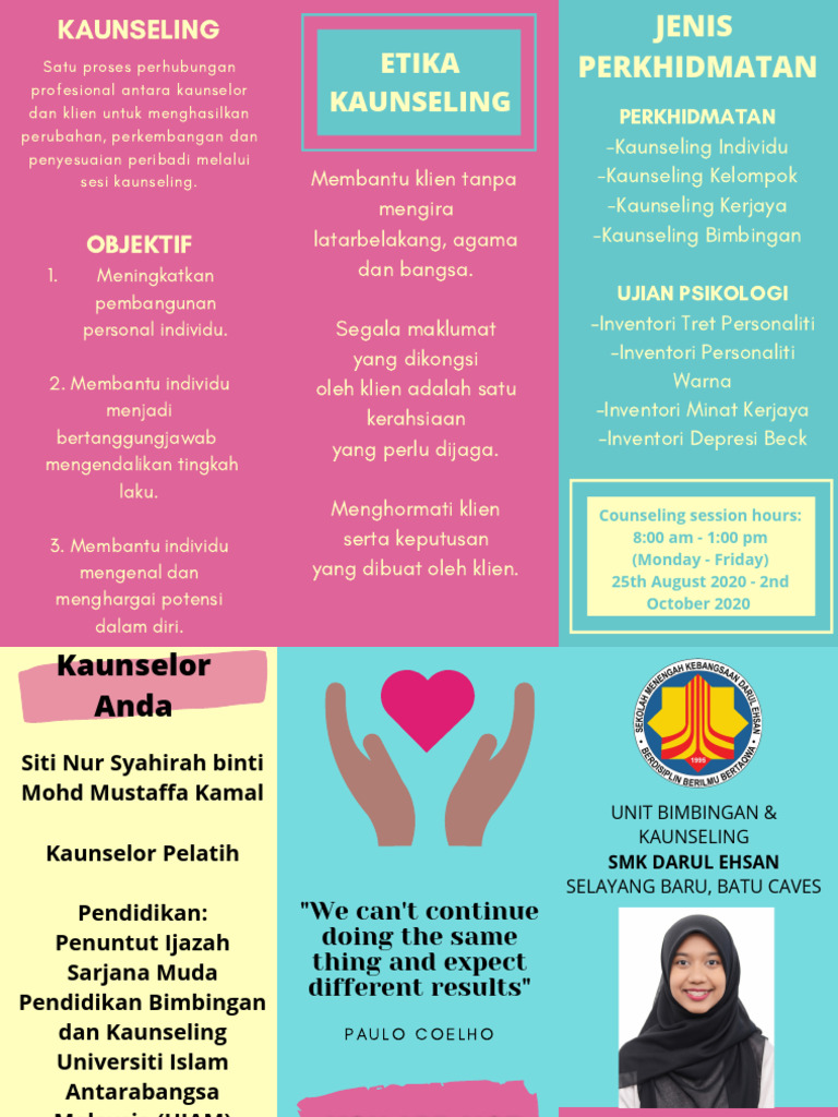 Perkhidmatan Kaunseling di SMK Darul Ehsan | PDF