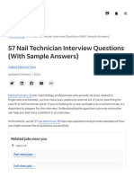 57 Nail Technician Interview Questions (With Samp