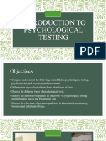 Introduction To Psychological Testing