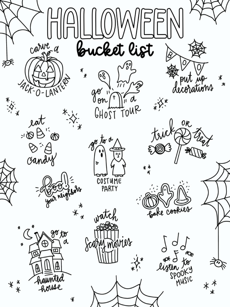 Halloween Bucket List PDF