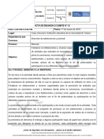 Acta de Realizacion de Actividades Comunidad de Tarena