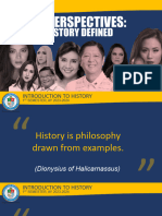 In Perspectives History Defined