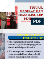 Pertemuan 4 TUJUAN, MANFAAT, RUANGLINGKUP