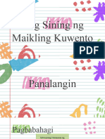 Ang Sining NG Maikling Kuwento