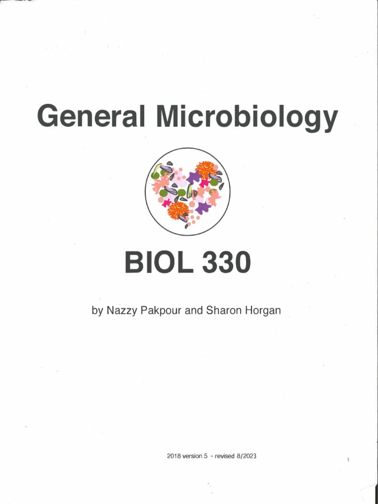 General Microbiology Lab Manual BIO 330 CSUEB FALL 23 PDF Growth