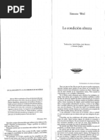 Weil Simone - La Condicion Obrera | PDF