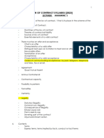 Contract Law Module Outline