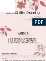SBL 6313 Site Planning Week 6