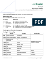 4 LearnEnglish Reading A1 a Study Timetable