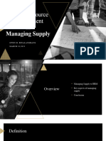 Human Resource Management In: Managing Supply