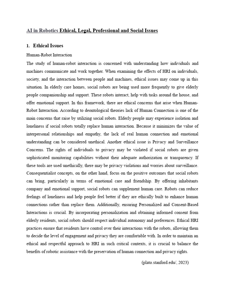 AI in Robotics | PDF | Artificial Intelligence | Intelligence (AI