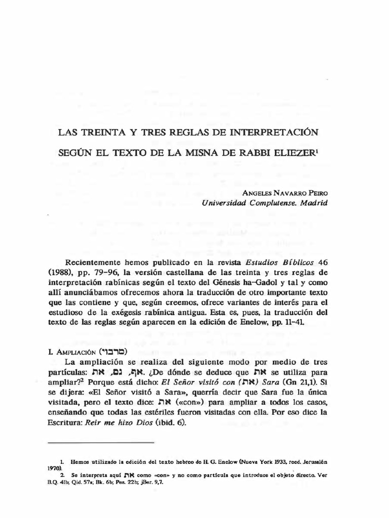 Vista de Las Treinta y Tres Reglas de Interpretación Según El Texto de ...