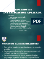 Proceso de Investigacion Aplicada PDF Grupo