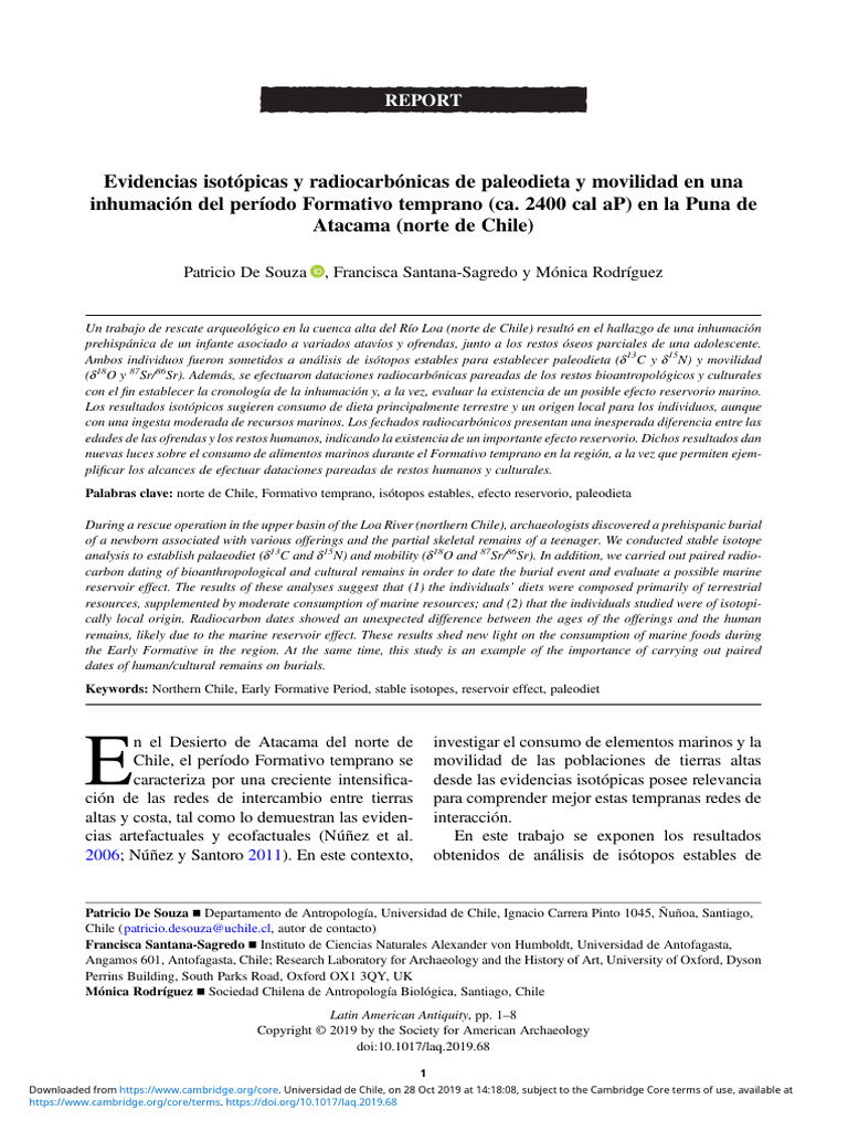De Souza Et Al 2019 PDF Hueso Elementos químicos