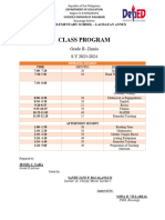 Class Program Grade 2 S.Y 2023-2024