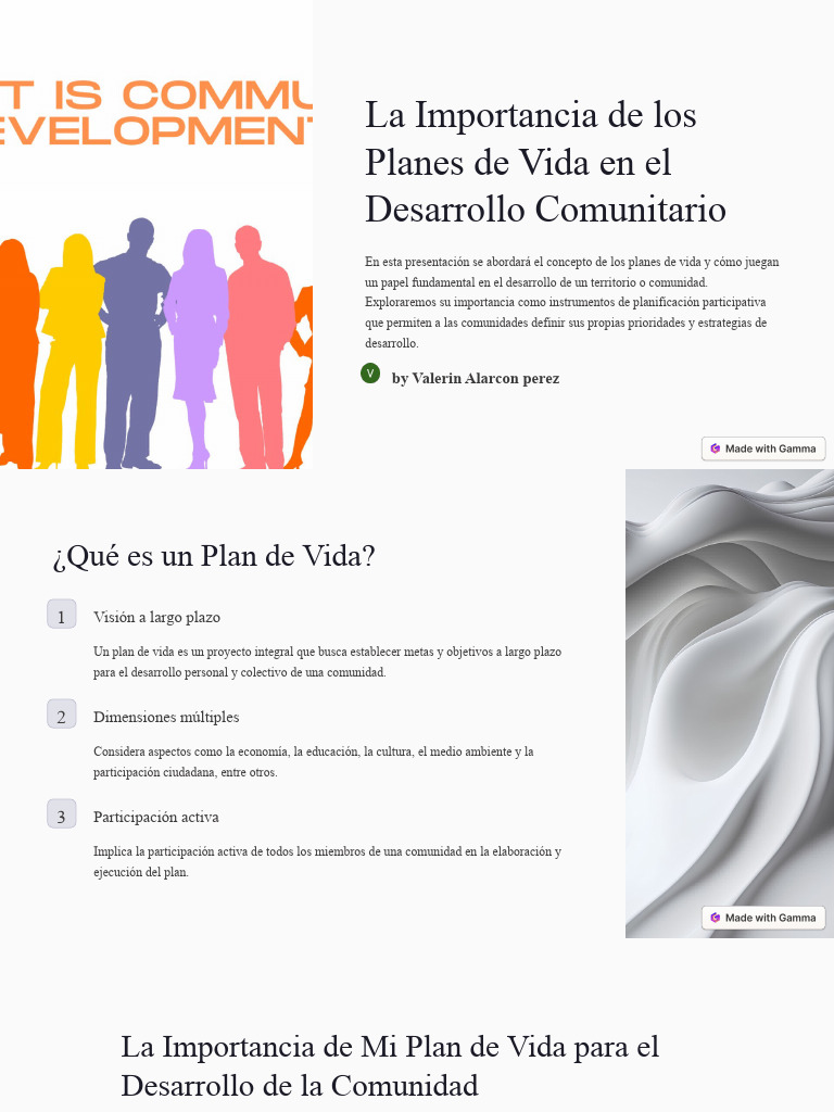 Planes de Vida para el Desarrollo Comunitario | PDF | Sustentabilidad ...