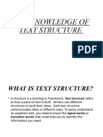 Use Knowledge of Text Structure