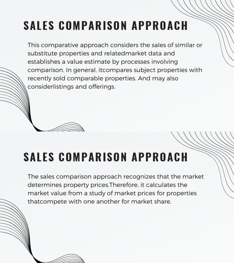 Sales Comparison Approach Pdf