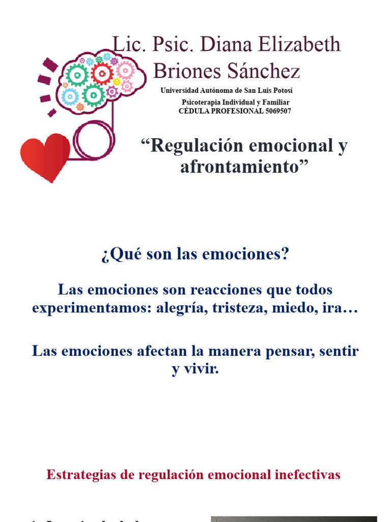 Estrategias de Regulación Emocional | PDF | Las emociones ...